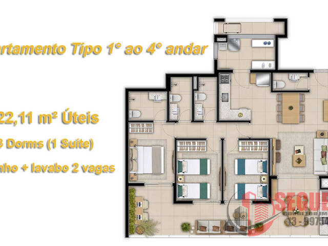 #AP935 - Apartamento para Venda em Bertioga - SP - 2