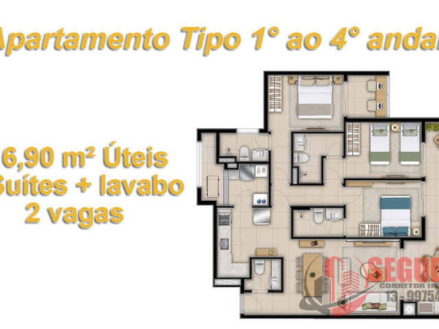 #AP936 - Apartamento para Venda em Bertioga - SP - 1