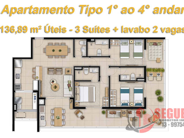 #AP937 - Apartamento para Venda em Bertioga - SP - 1