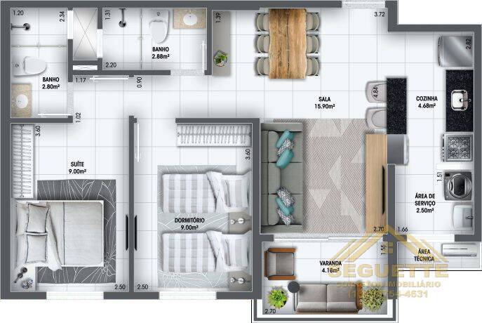 Apartamento à venda com 2 quartos, 632266m² - Foto 22